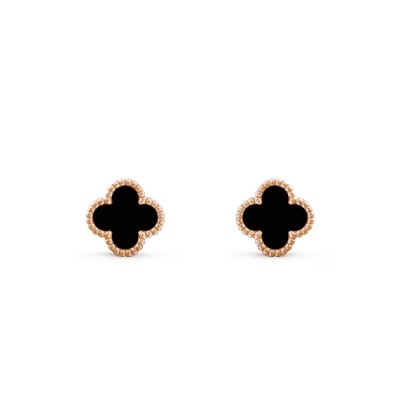 VAN CLEEF ARPELS SWEET ALHAMBRA EARRINGS ROSE GOLD